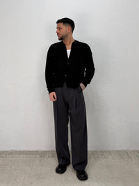 CARDIGAN IN FILO CON COLLETTO