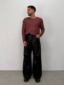PANTALONE EFFETTO PELLE