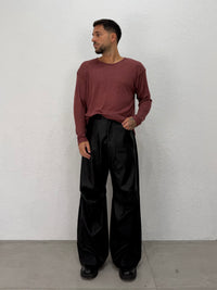 PANTALONE EFFETTO PELLE