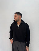 MAGLIONE OVER MEZZO COLLO CON ZIP