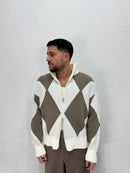CARDIGAN FULL ZIP ROMBO