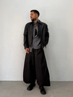 JACKET EFFETTO PELLE CON PATTINA