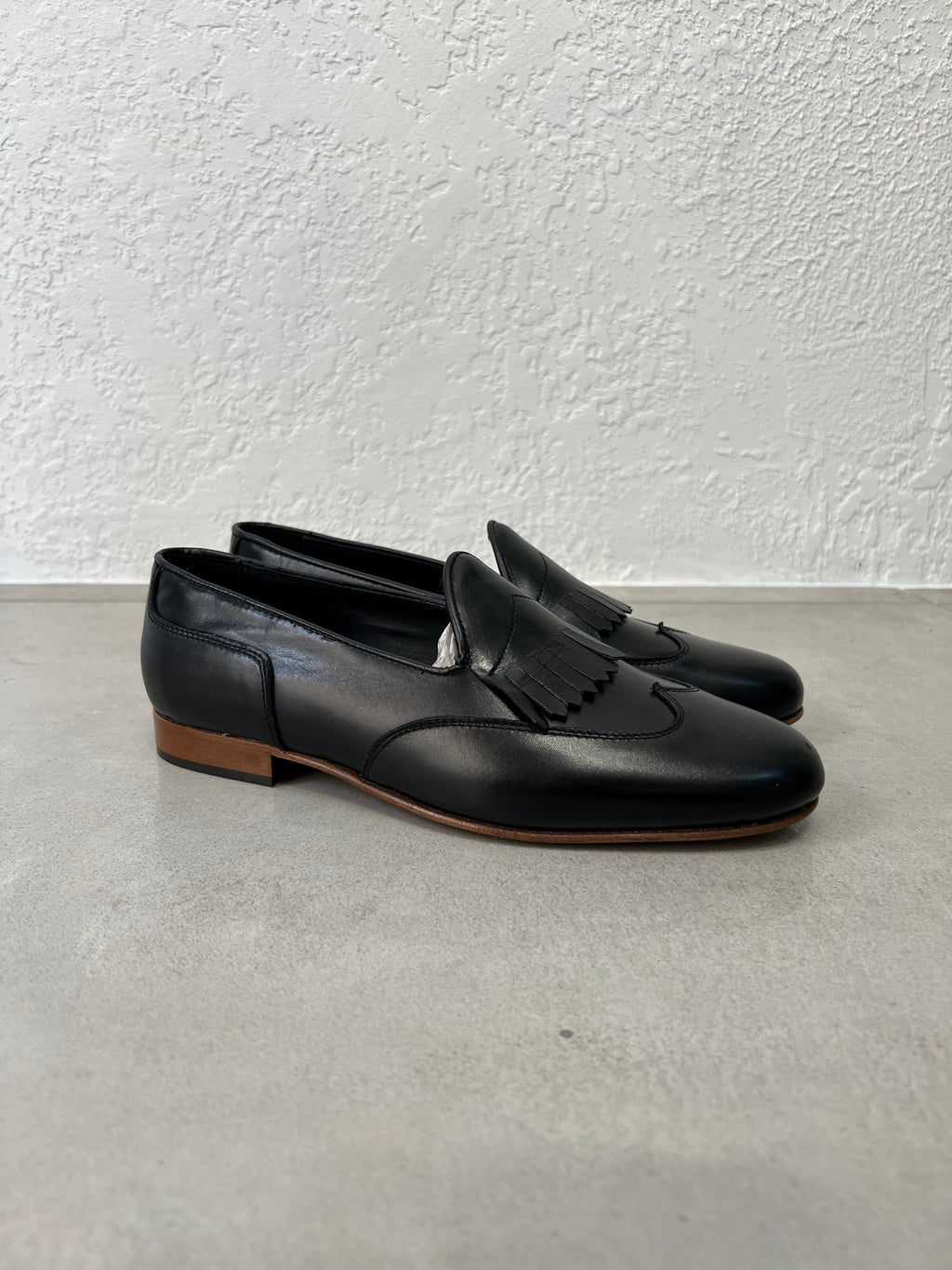 MOCASSINO IN PELLE CON FRANGE