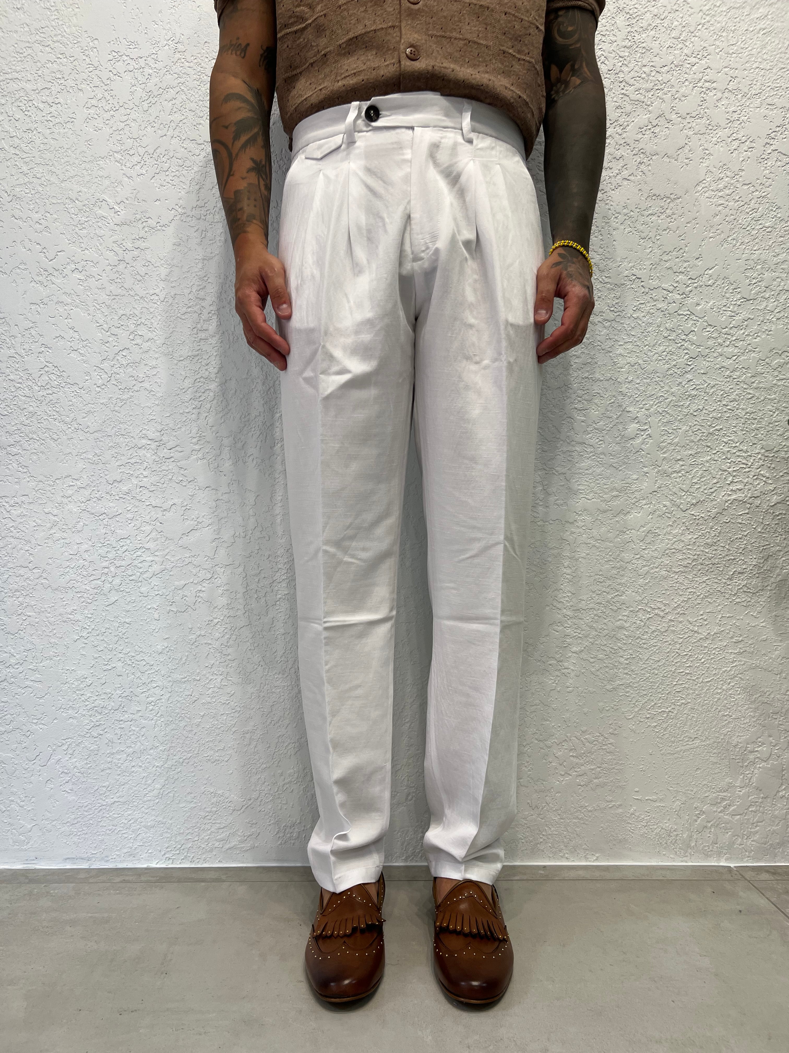 Pantalone Classic Lino e Viscosa
