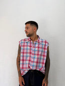 CAMICIA SMANICATO QUADRI OVER