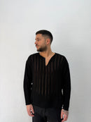 MAGLIA IN FILO MANICA LUNGA HAITI