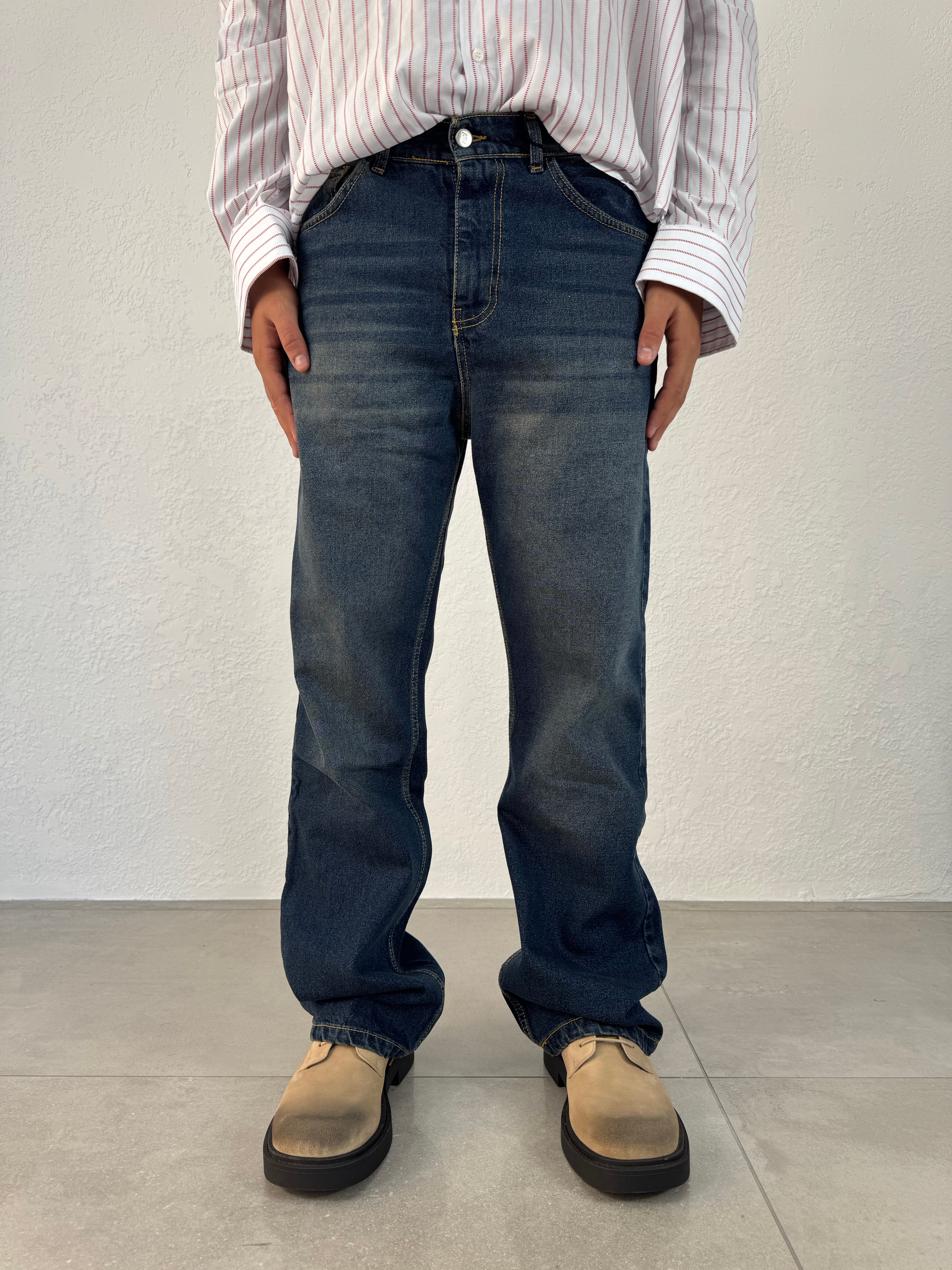 JEANS SABBIATO BLU