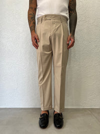 Pantalone Abito Doppiopetto Beige