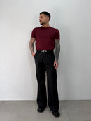 T-SHIRT IN COTONE ELASTICO DOPPIO RITORTO