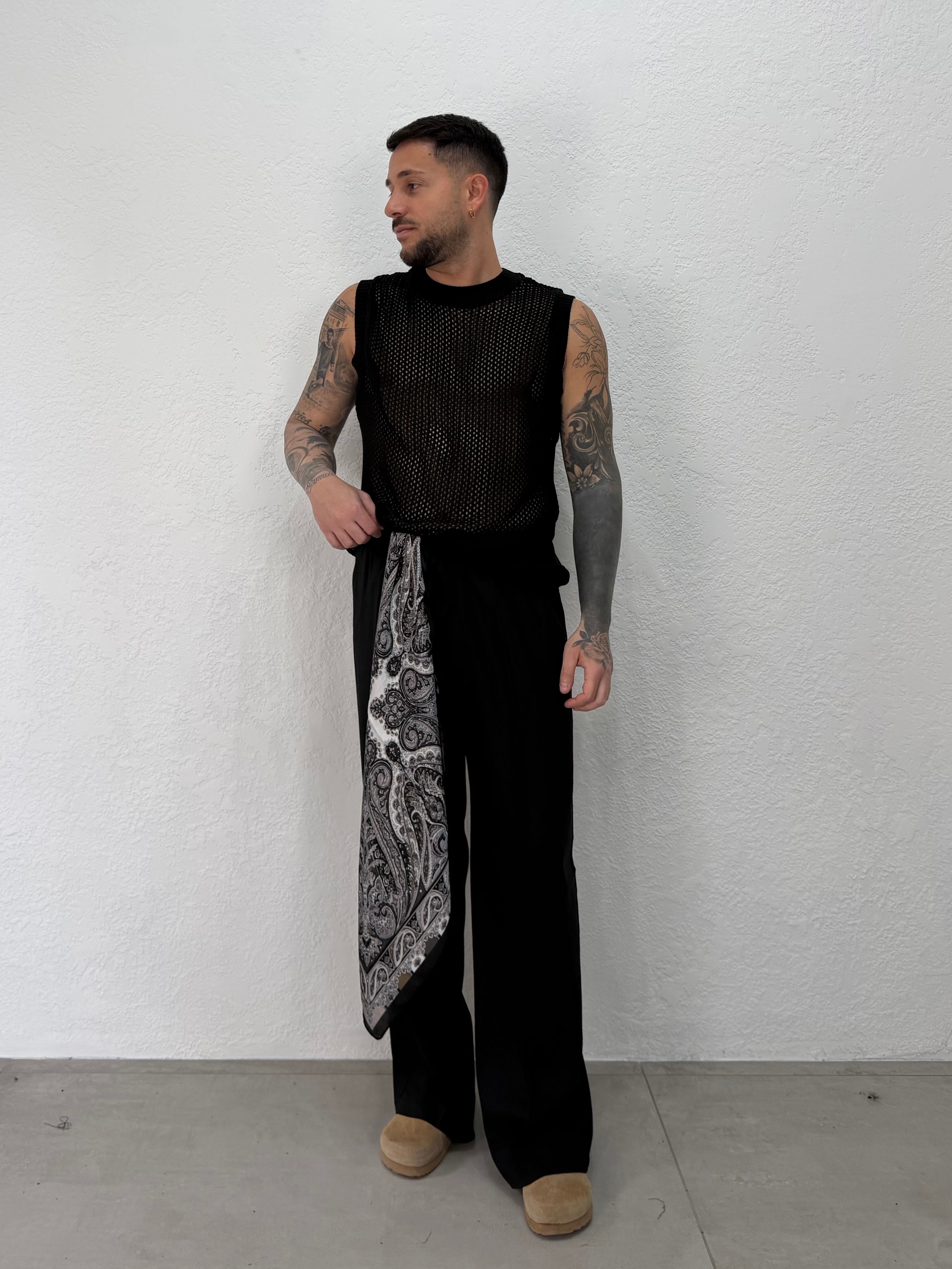 PANTALONE SAFARI CON MOLLA FONDO AMPIO
