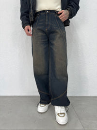 JEANS BAGGY LESS CON COULISSE SUL FONDO