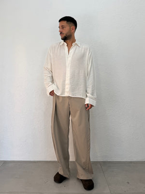 CAMICIA OVER EFFETTO STROPICCIATO