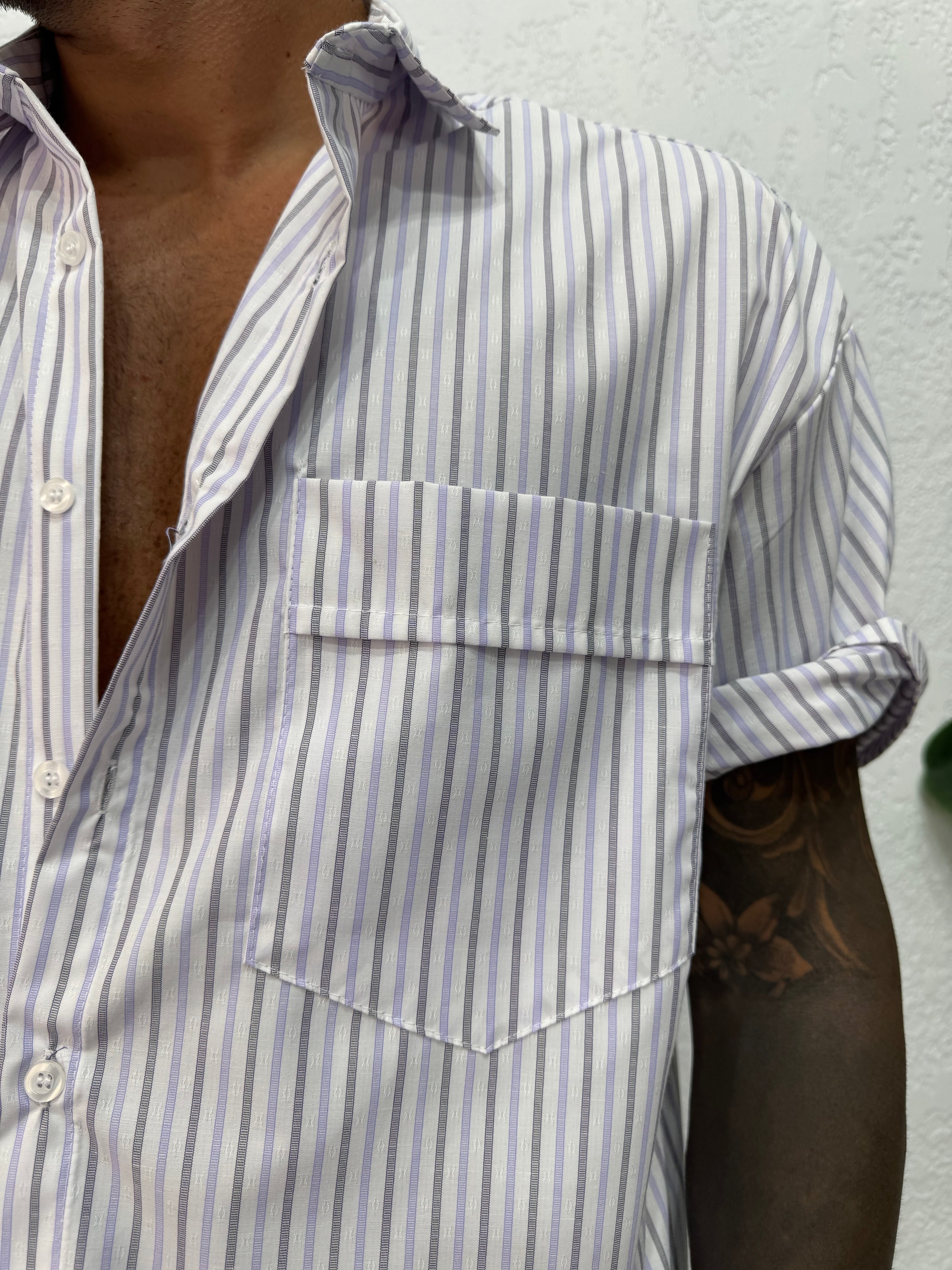 Camicia over Rigata Mezza Manica