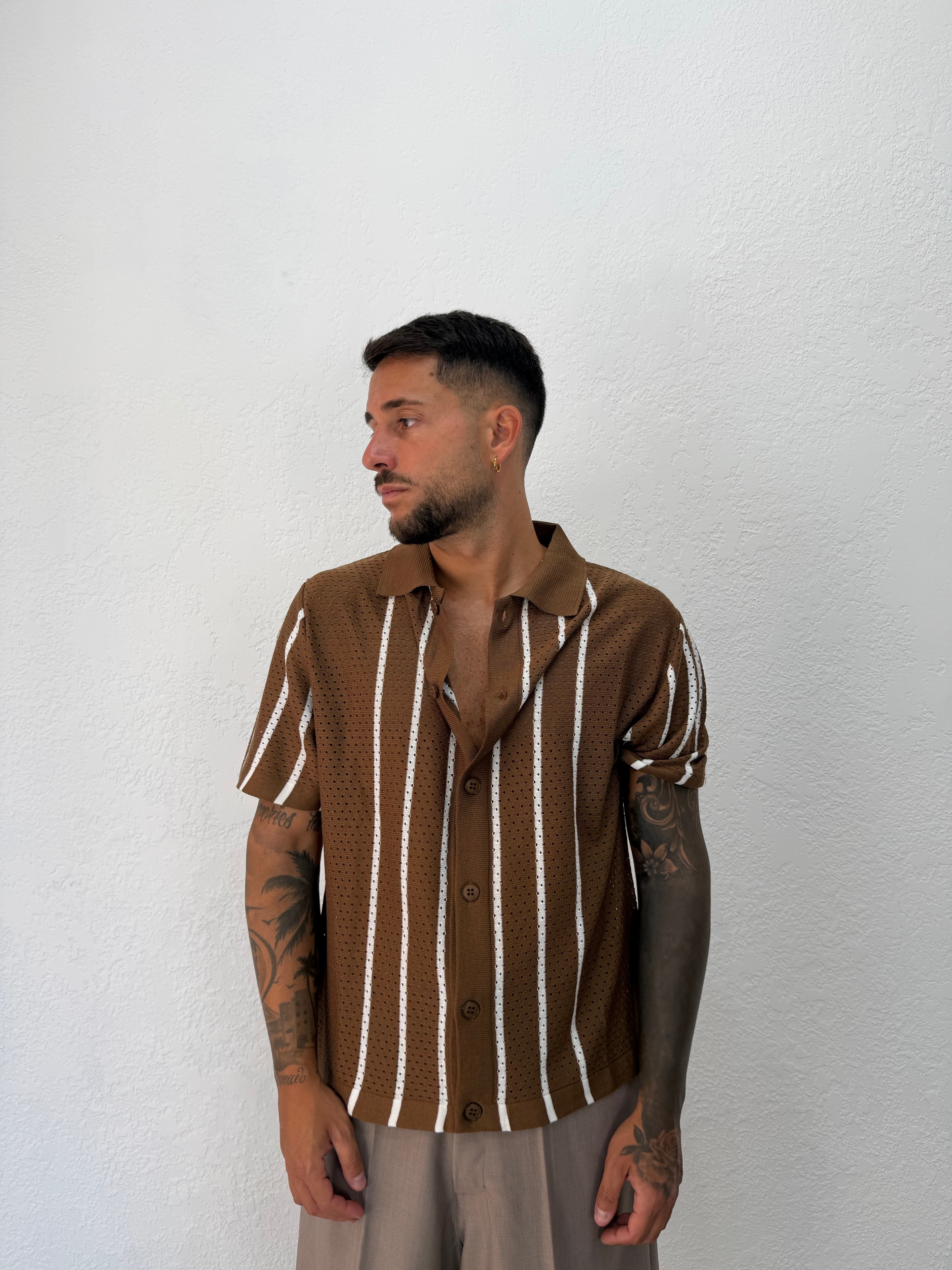 CAMICIA IN FILO RIGATA