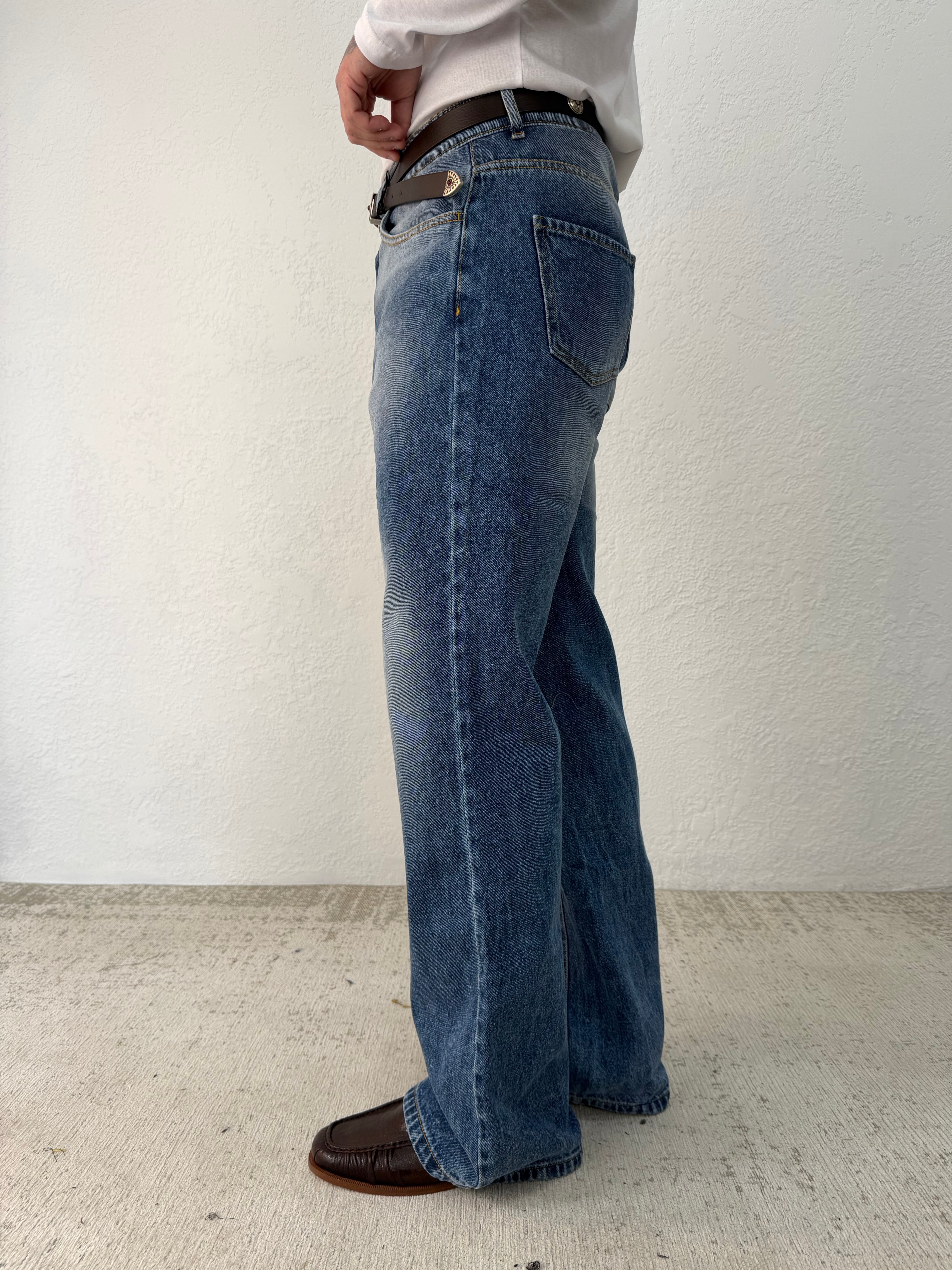 JEANS FLARE LAVAGGIO BLU