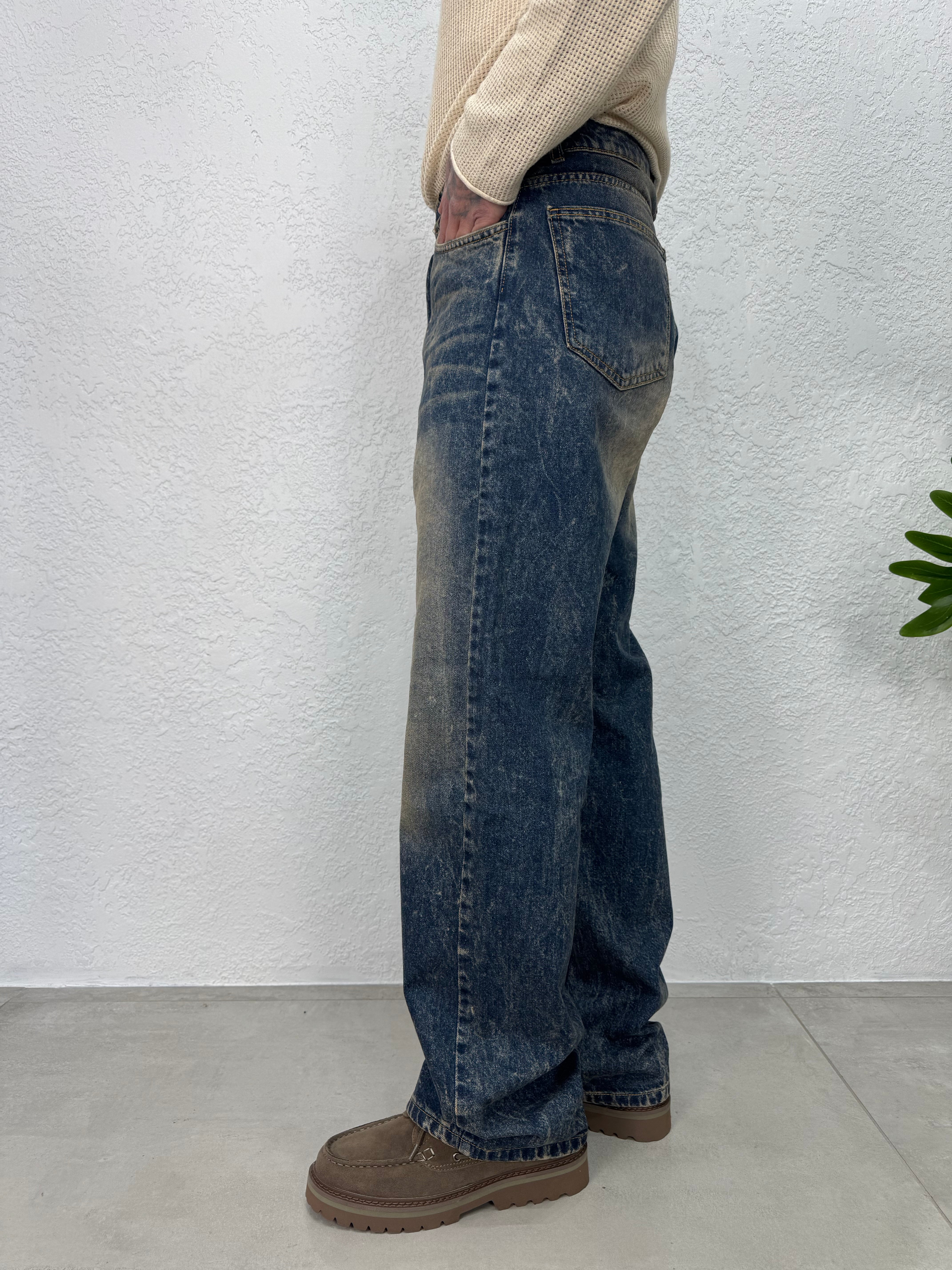 Jeans Sabbiato Blu