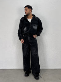 JACKET IN JEANS LESS IMBOTTITO CON CAPPUCCIO