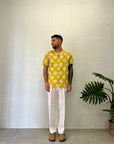 Camicia Yellow in Viscosa Mezza Manica