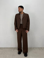 GIACCA DENZEL CROPPED MARRONE