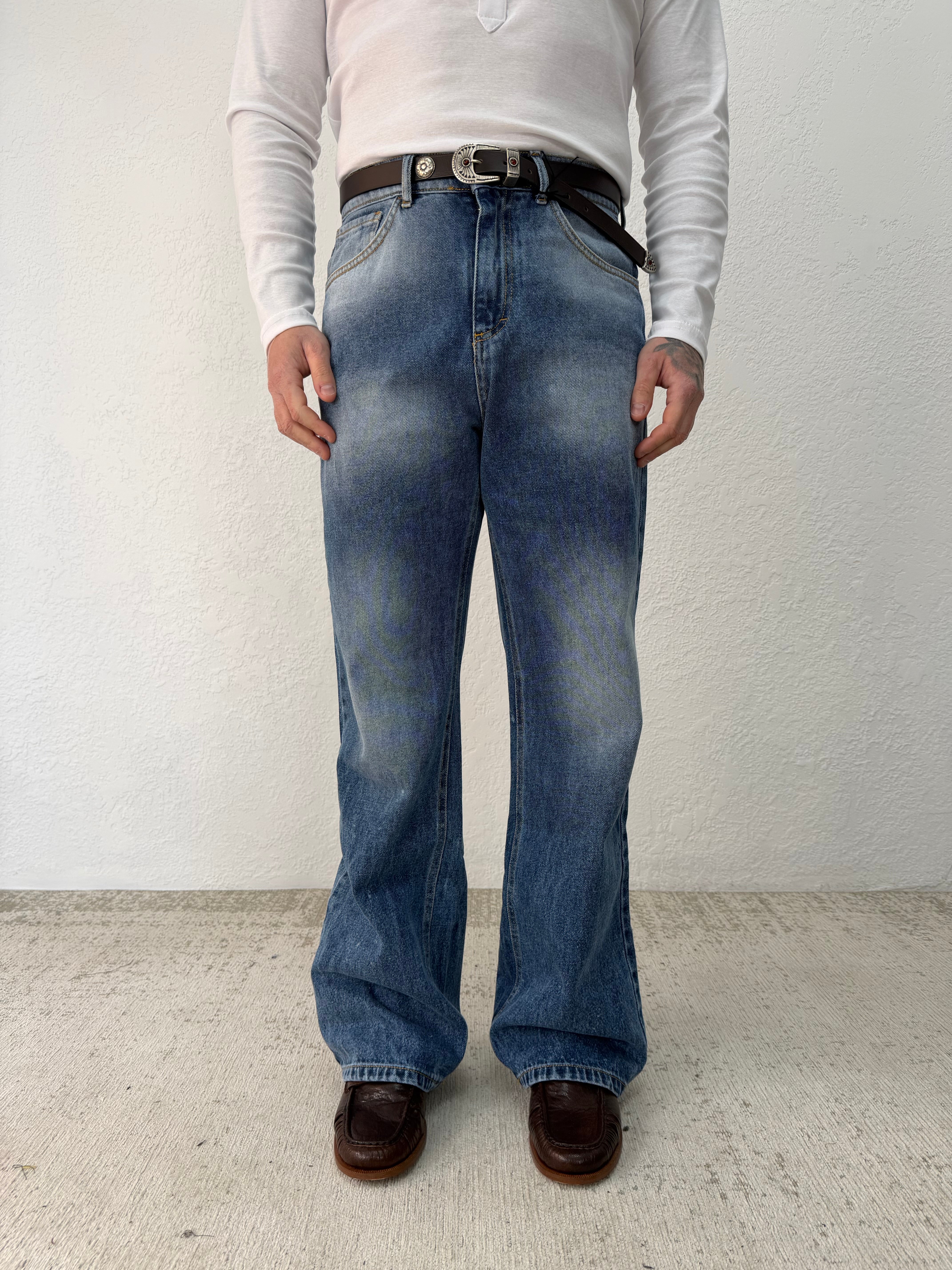 JEANS FLARE LAVAGGIO BLU