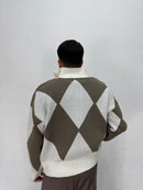 CARDIGAN FULL ZIP ROMBO