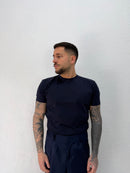 T-SHIRT IN COTONE ELASTICO DOPPIO RITORTO