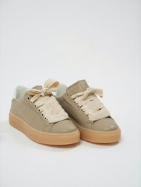 SNEAKERS BEIGE CON SUOLA OSSO
