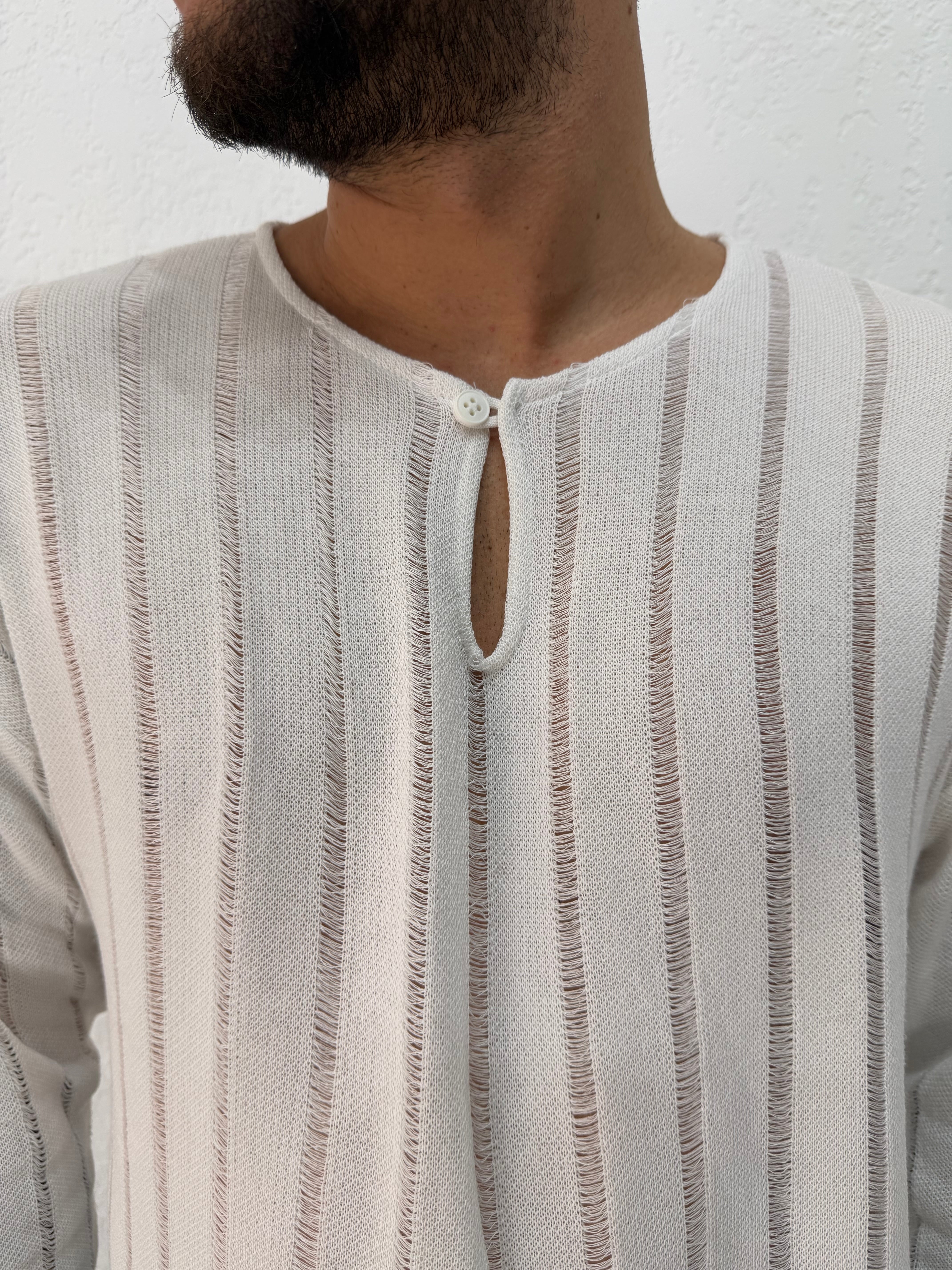 MAGLIA IN FILO MANICA LUNGA HAITI