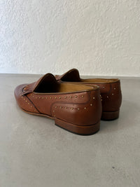 Mocassino in Cuoio con Borchie