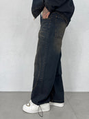 JEANS BAGGY LESS CON COULISSE SUL FONDO