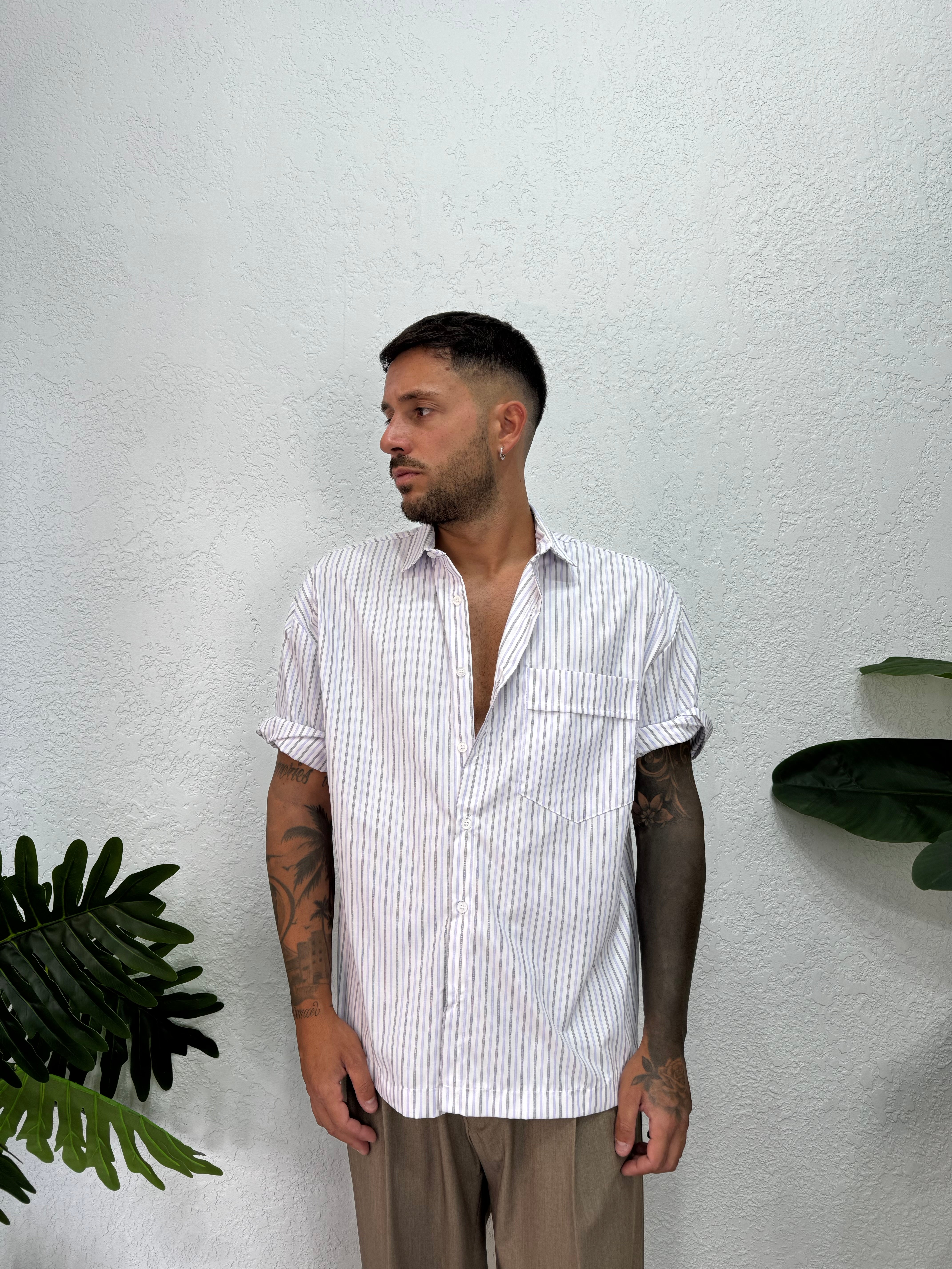 Camicia over Rigata Mezza Manica
