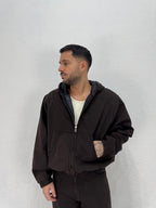 JACKET IN JEANS LESS IMBOTTITO CON CAPPUCCIO