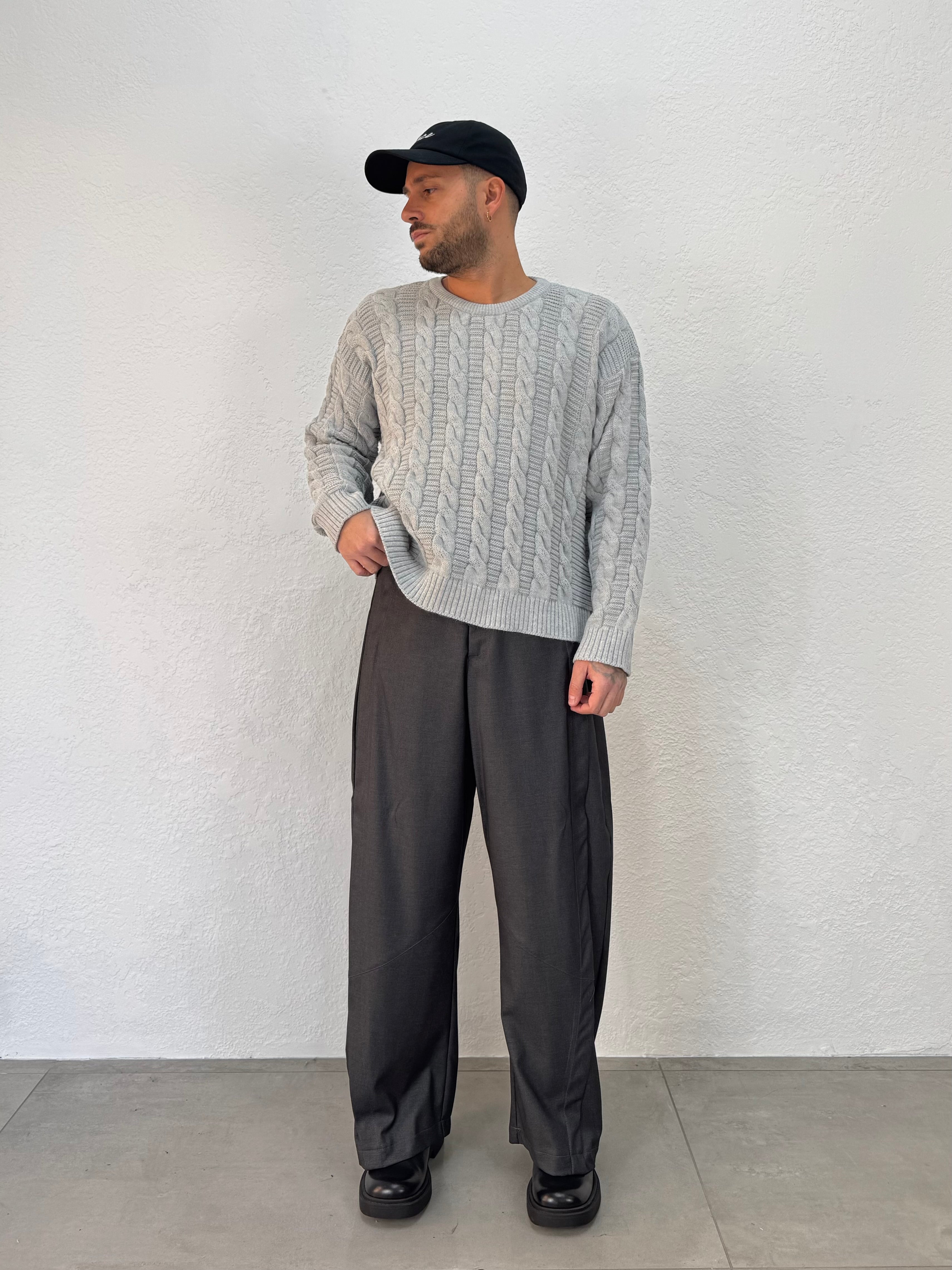 MAGLIONE TRECCIA CROPP