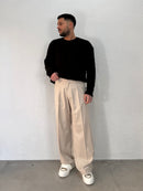 PANTALONE KARL BOTTONE MOLLA FONDO AMPIO