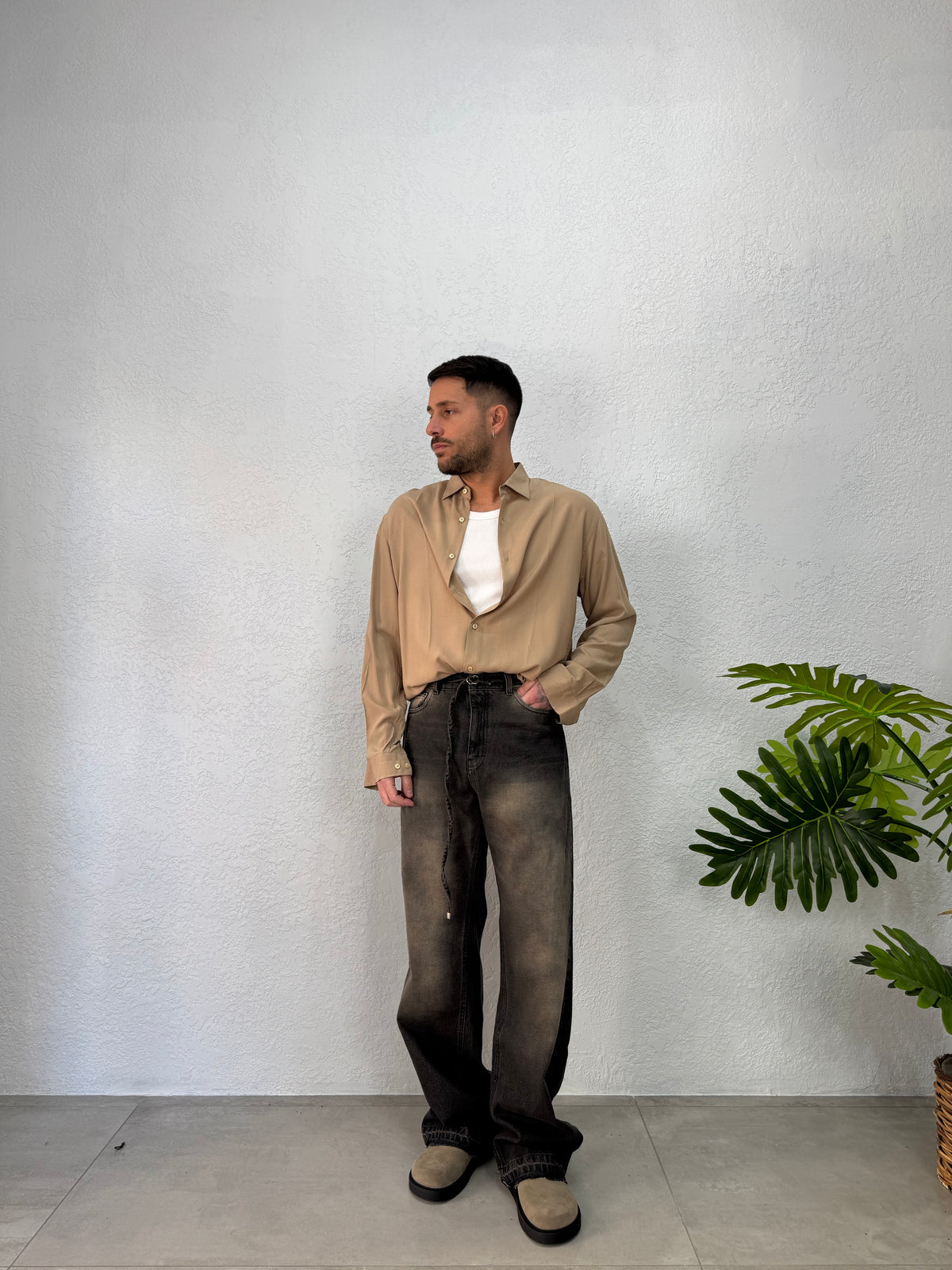 CAMICIA IN VISCOSA OVER