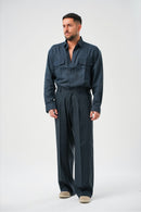 PANTALONE SAFARI MOLLA E BOTTONE