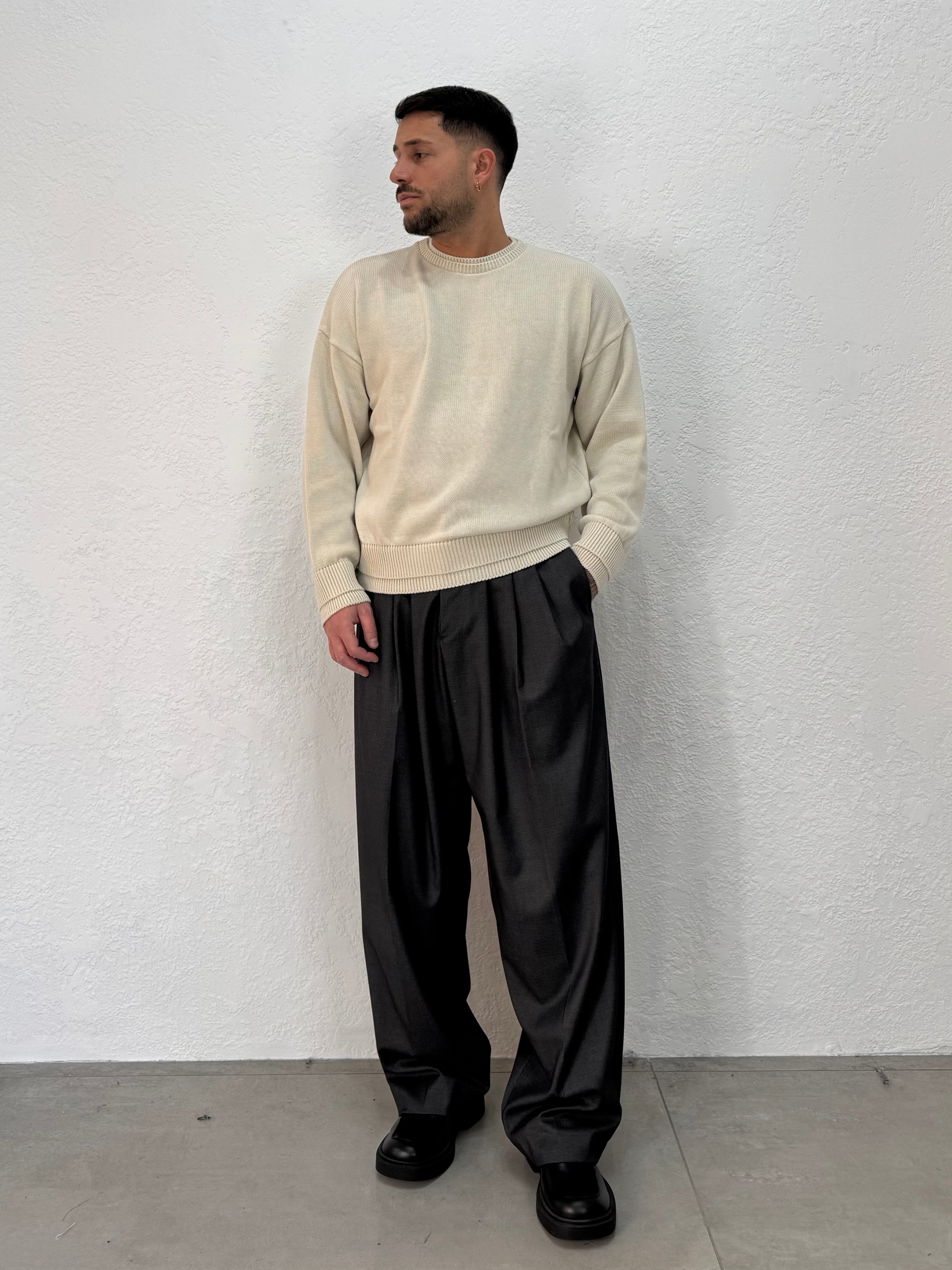 MAGLIONE CON PROFILI DOPPIATO