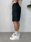 Bermuda in Jeans Nero Sfumato