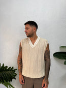 Smanicato scollo V con Treccia