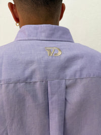 CAMICIA STONDATA OVER CON RICAMO VD GLICINE