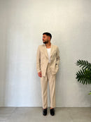 Pantalone Abito Doppiopetto Beige