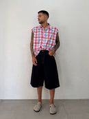CAMICIA SMANICATO QUADRI OVER