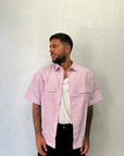 Camicia Rigata Boxy Fit Mezza Manica