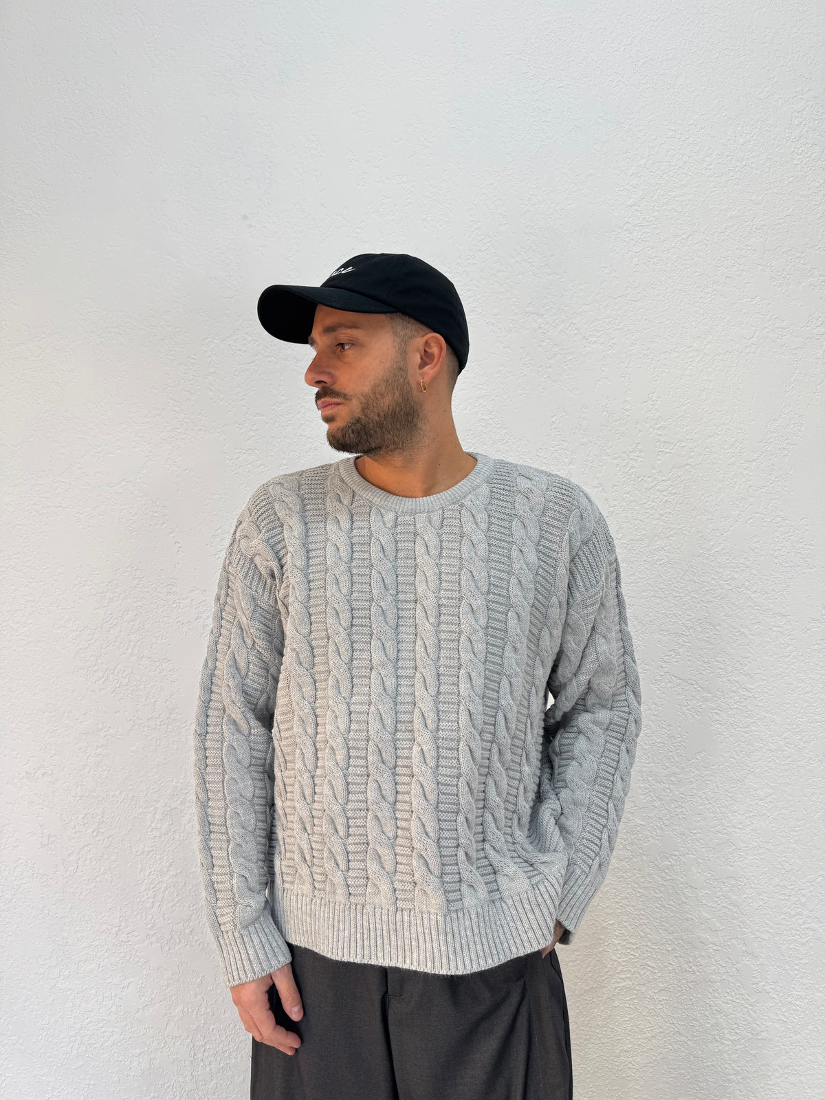 MAGLIONE TRECCIA CROPP