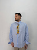 CAMICIA OVER STONDATA CON RICAMO VD TINTA UNITÀ