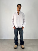 CAMICIA INUSUAL RIGATA ROSSA CON RICAMO