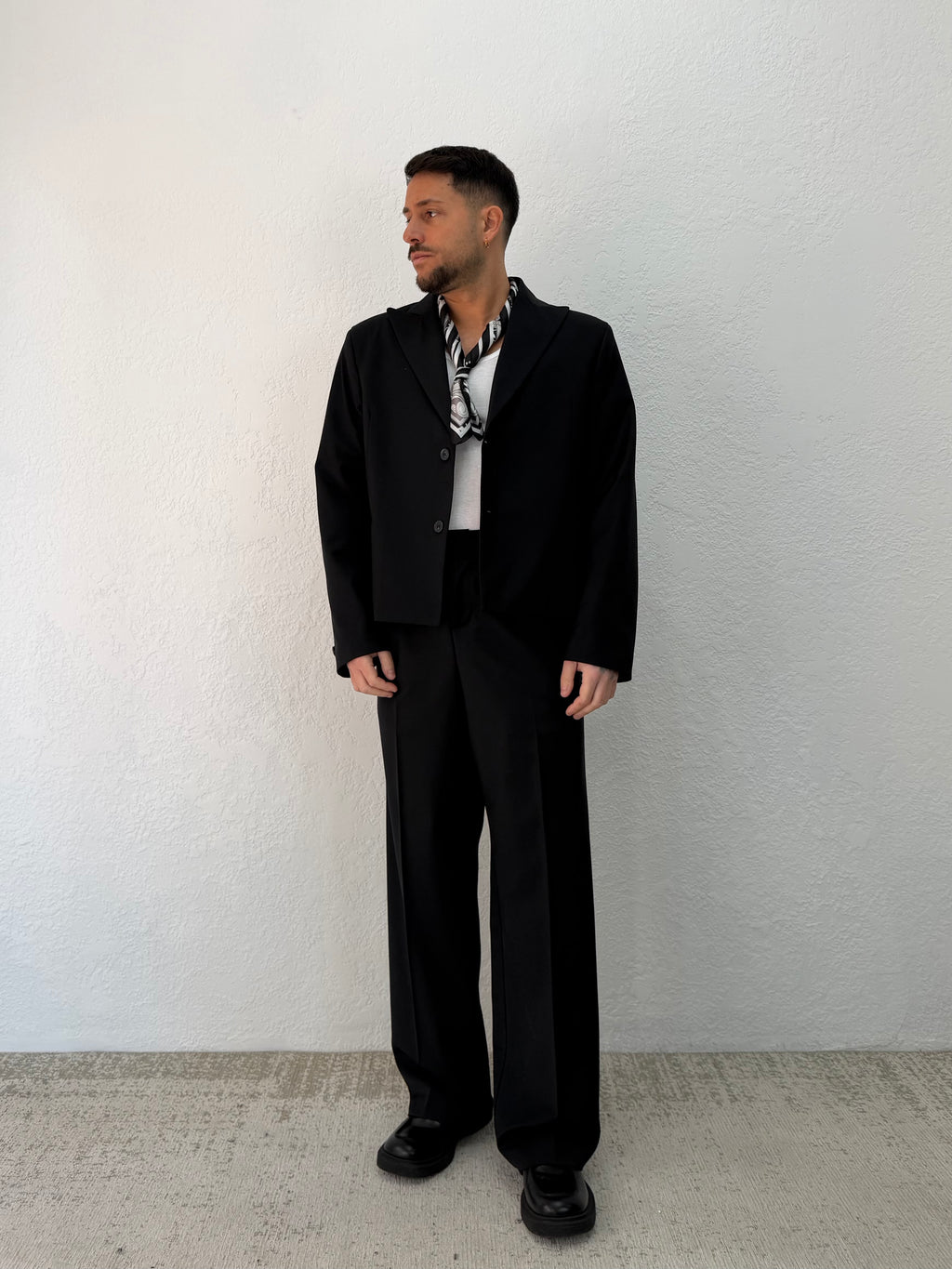 GIACCA DENZEL CROPPED NERO