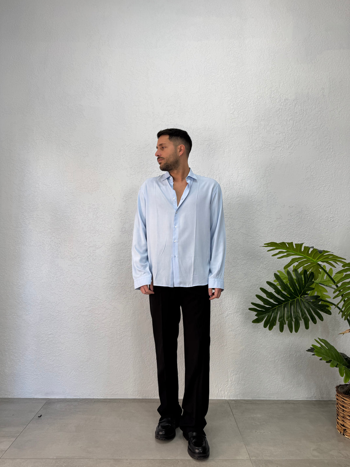 CAMICIA IN VISCOSA OVER