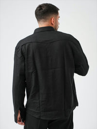 CAMICIA SAFARI CON TASCONI LINO