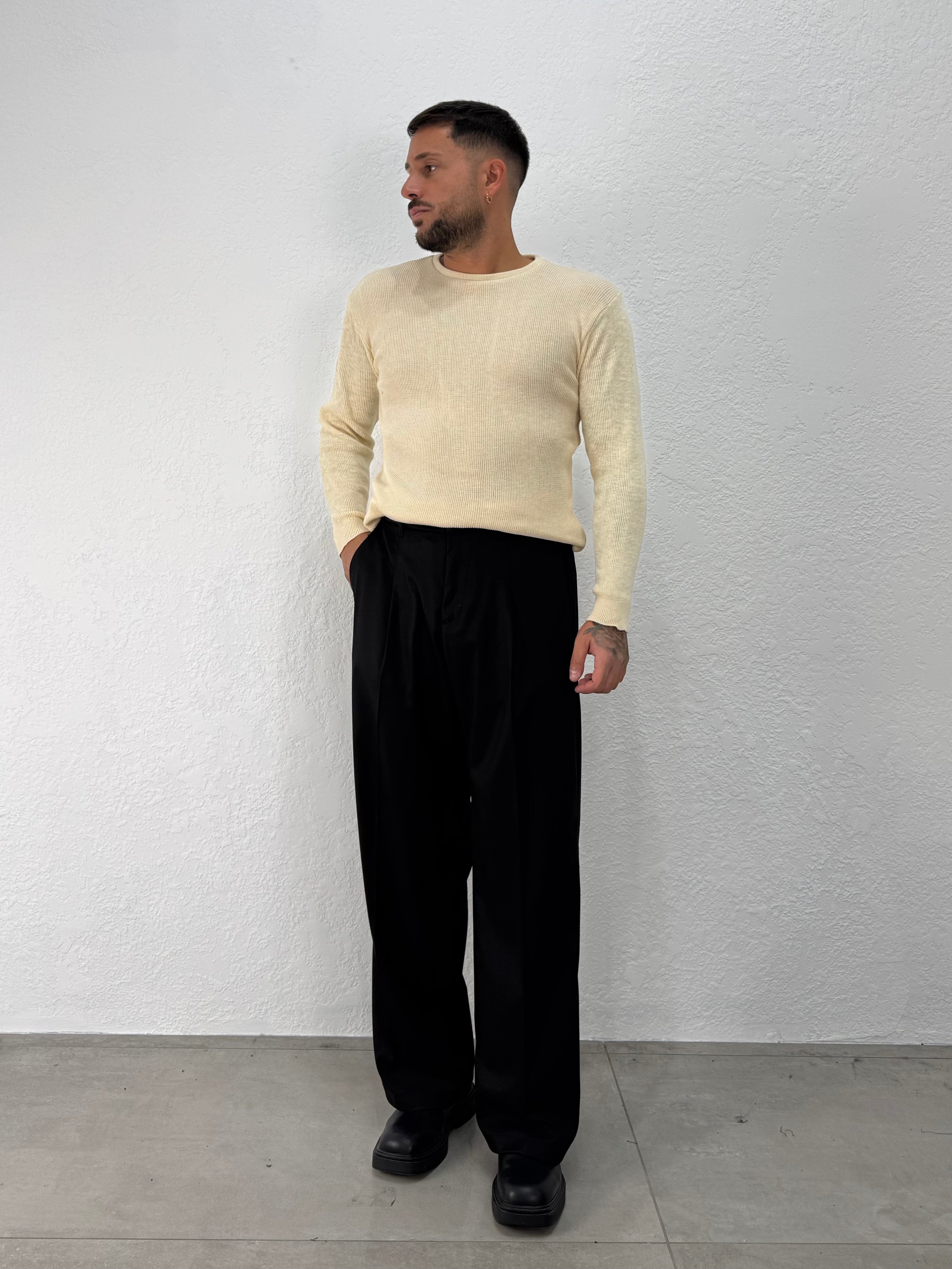 MAGLIA MISTO LANA STRUTTURATA